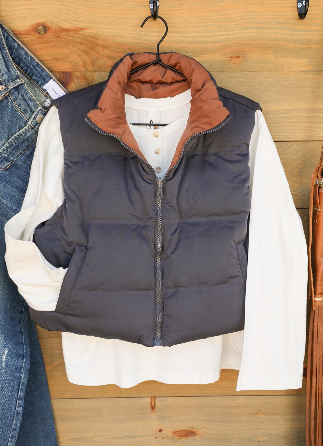 Issey Reversible Vest-Jacket-Crooked Horn Company, Online Women's Fashion Boutique in San Tan Valley, Arizona 85140