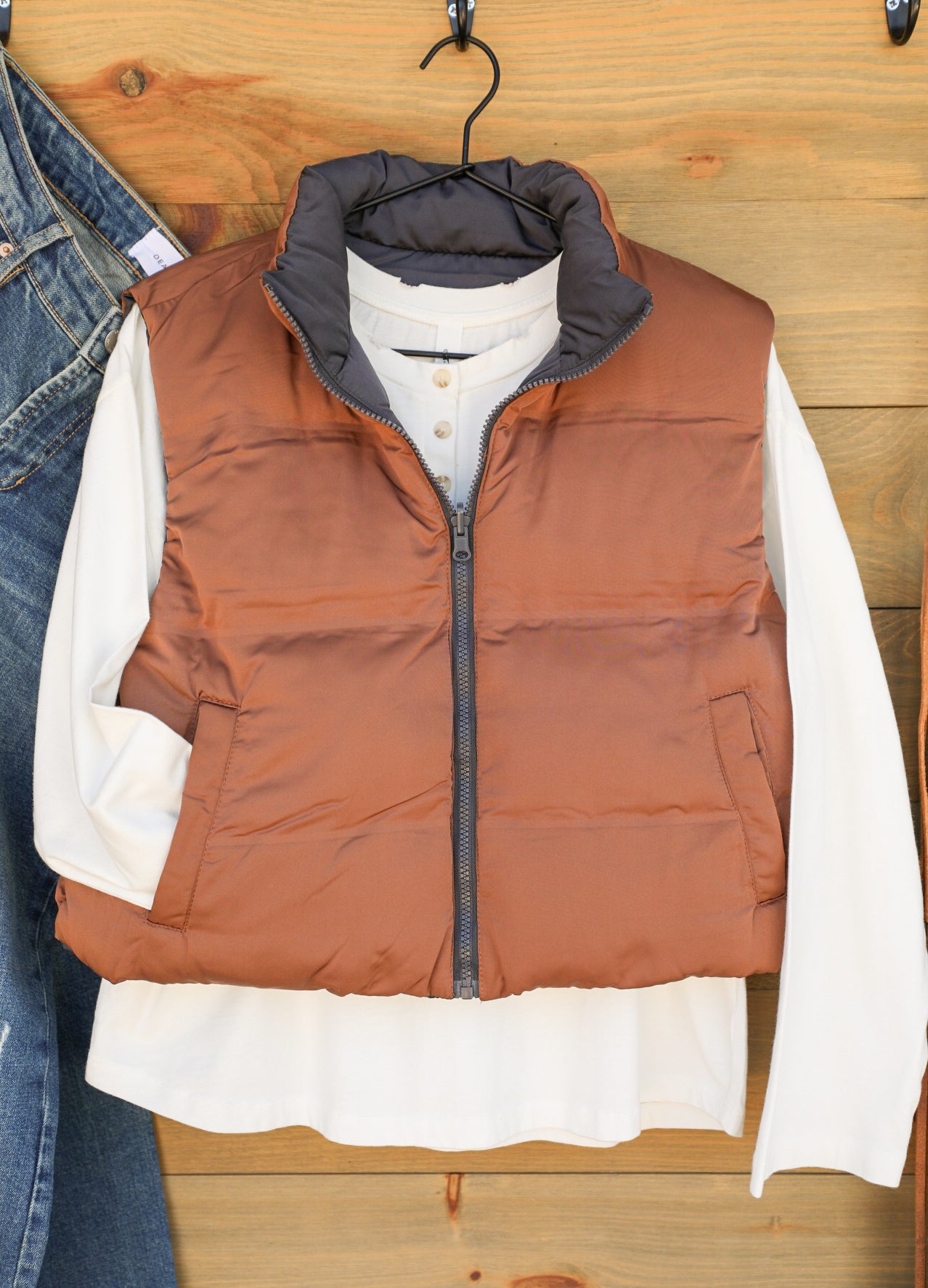 Issey Reversible Vest-Jacket-Crooked Horn Company, Online Women's Fashion Boutique in San Tan Valley, Arizona 85140