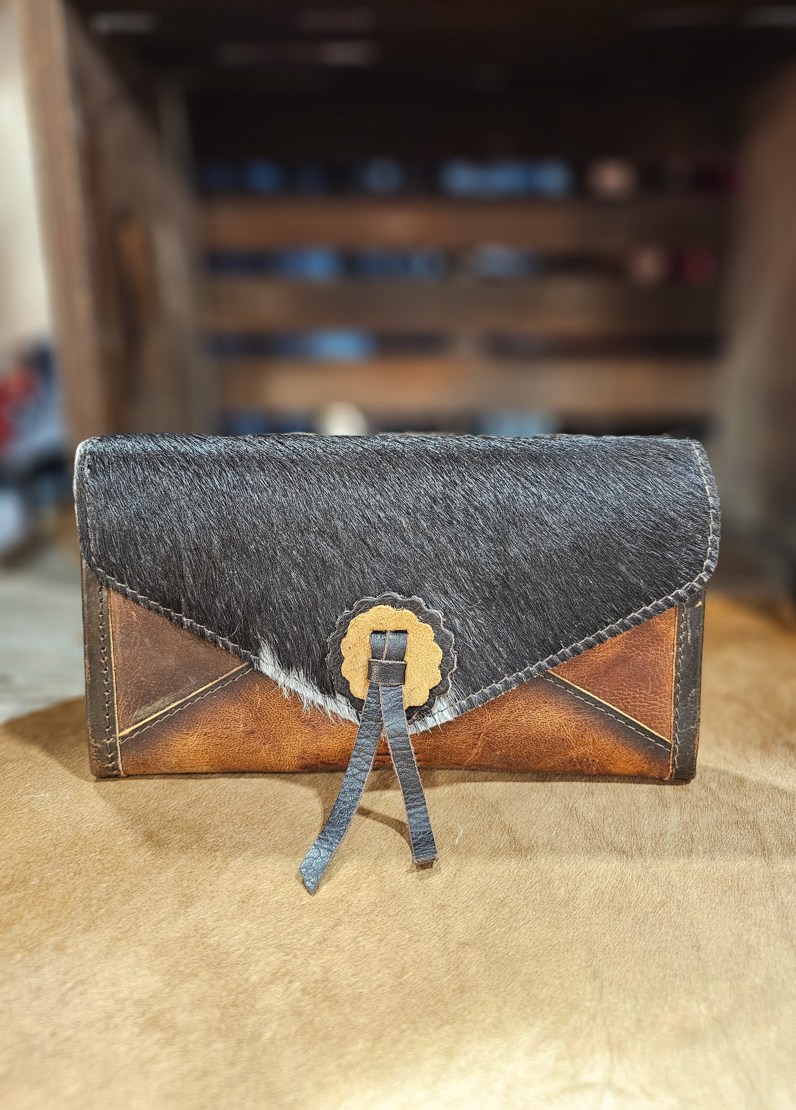 Guadalupe Cowhide Wallet-Purses/Bags-Crooked Horn Company, Online Women's Fashion Boutique in San Tan Valley, Arizona 85140