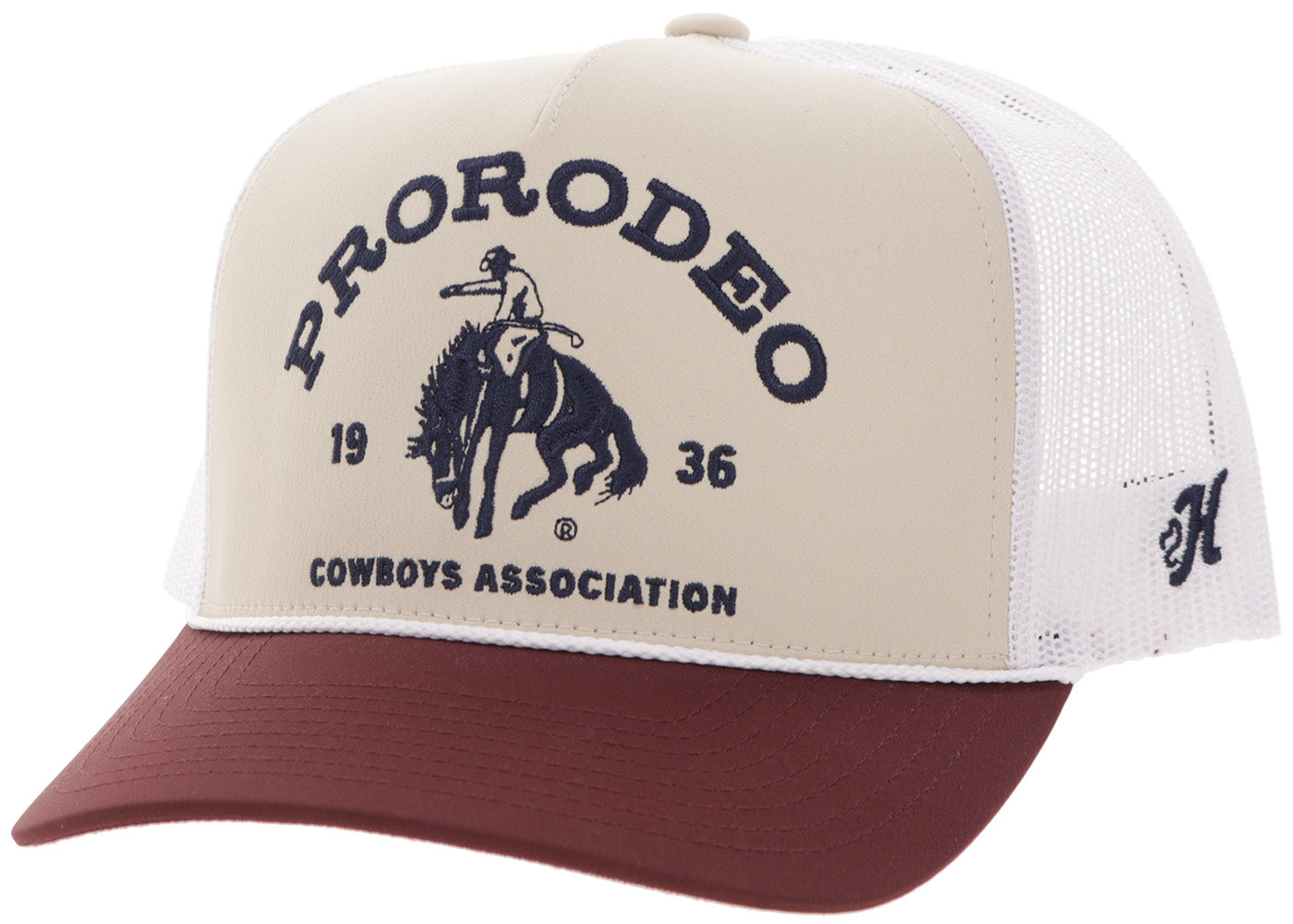 PRCA Tan & White Hat-Accessories-Crooked Horn Company, Online Women's Fashion Boutique in San Tan Valley, Arizona 85140