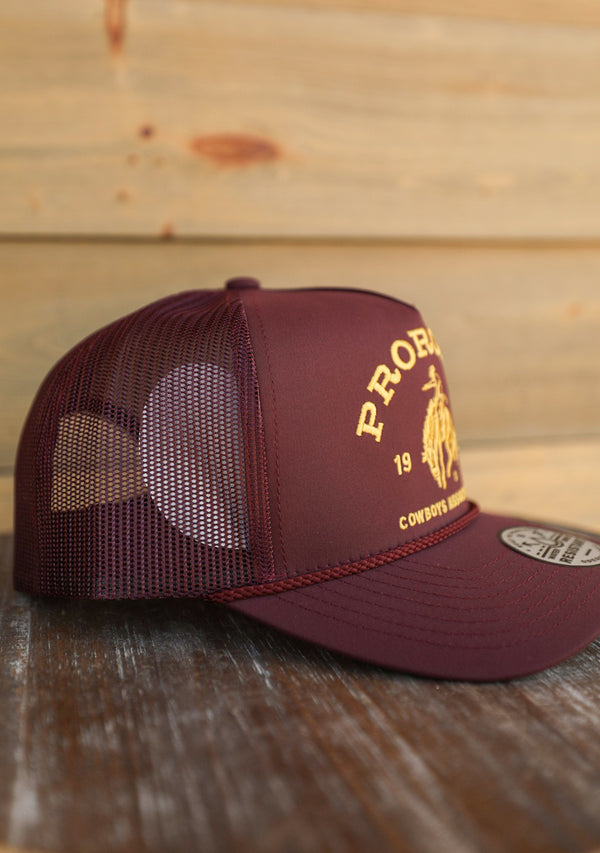 PRCA Maroon Hat-Accessories-Crooked Horn Company, Online Women's Fashion Boutique in San Tan Valley, Arizona 85140