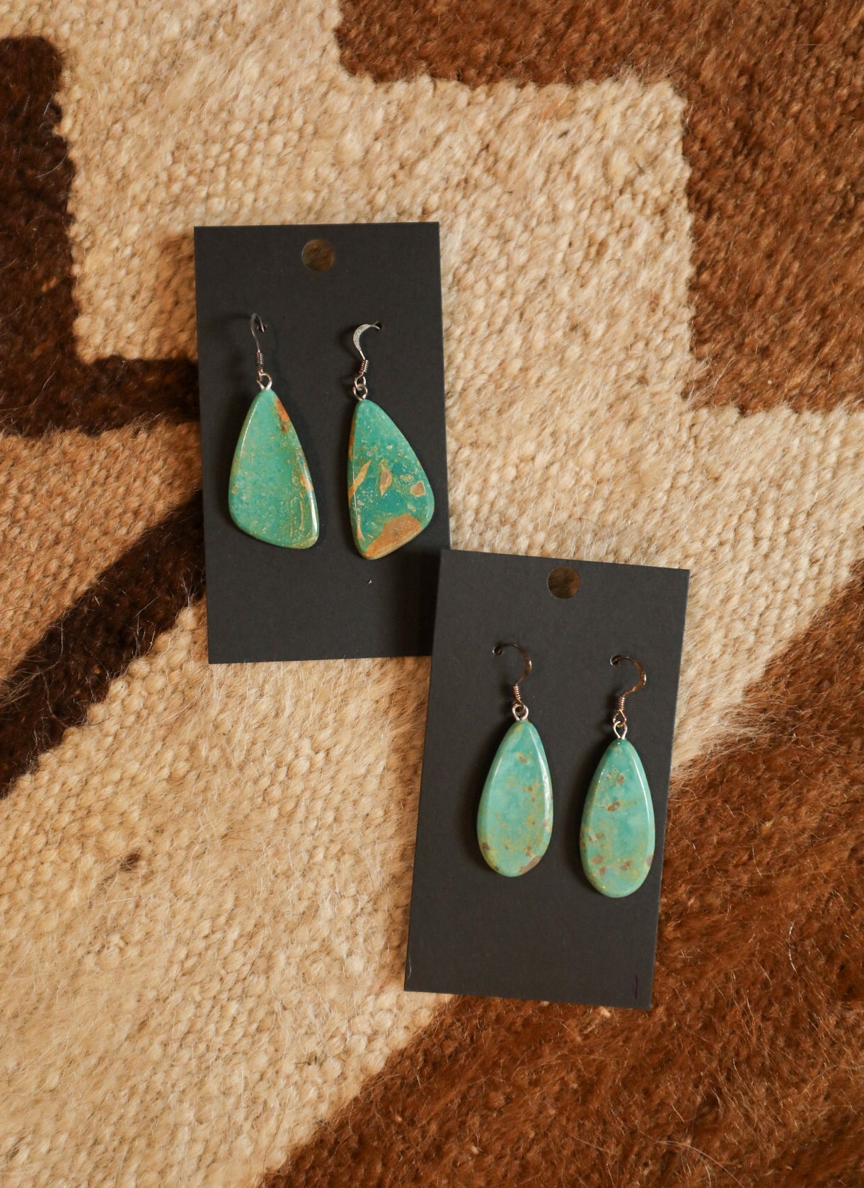 Turquoise Slab Earrings-Jewelry-Crooked Horn Company, Online Women's Fashion Boutique in San Tan Valley, Arizona 85140