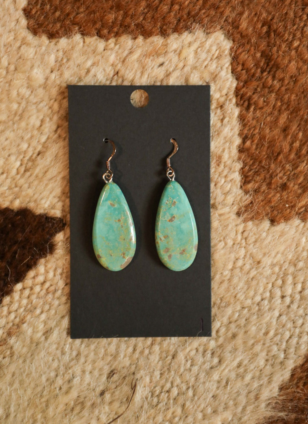 Turquoise Slab Earrings-Jewelry-Crooked Horn Company, Online Women's Fashion Boutique in San Tan Valley, Arizona 85140