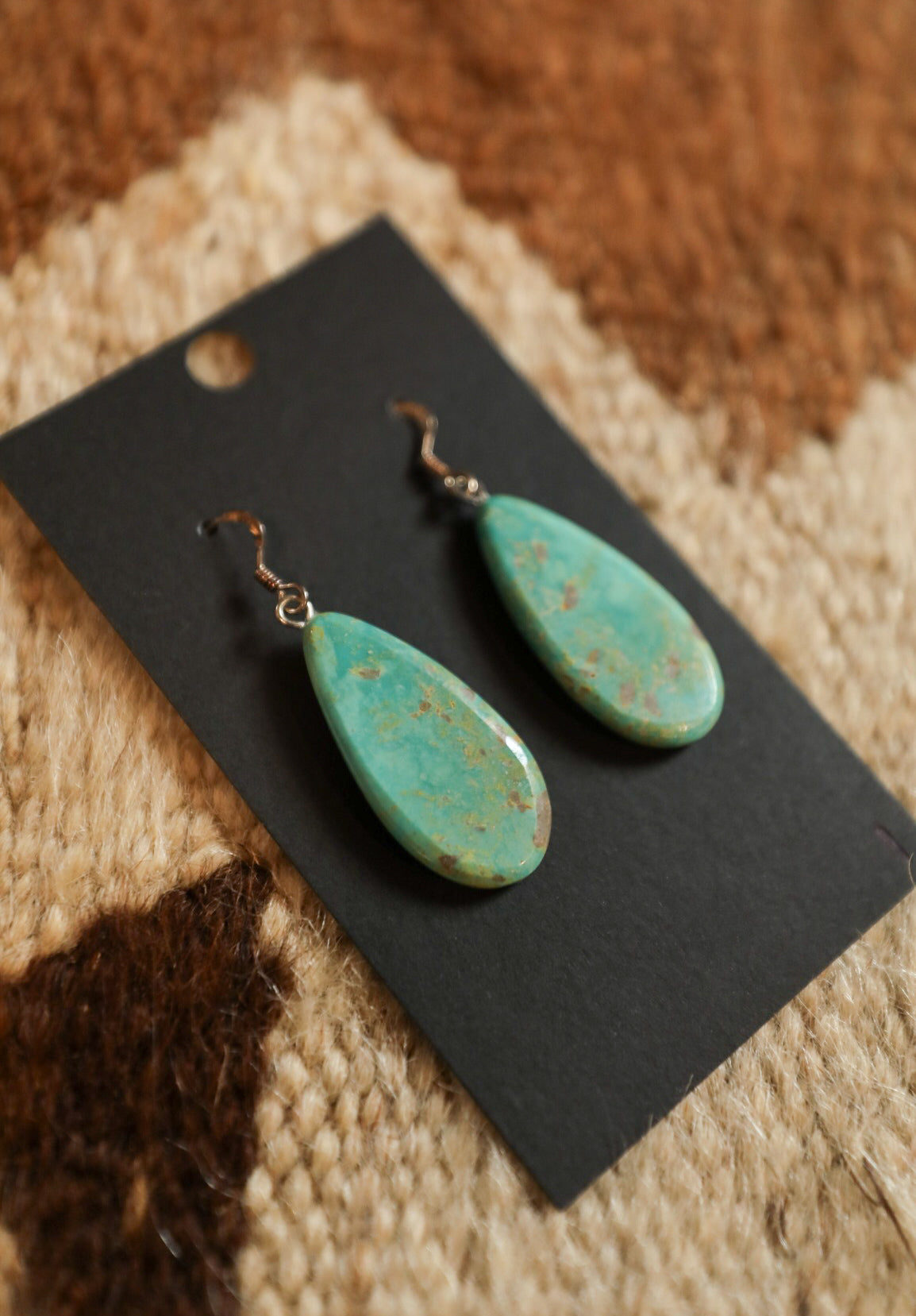 Turquoise Slab Earrings-Jewelry-Crooked Horn Company, Online Women's Fashion Boutique in San Tan Valley, Arizona 85140