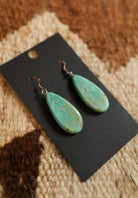 Turquoise Slab Earrings-Jewelry-Crooked Horn Company, Online Women's Fashion Boutique in San Tan Valley, Arizona 85140