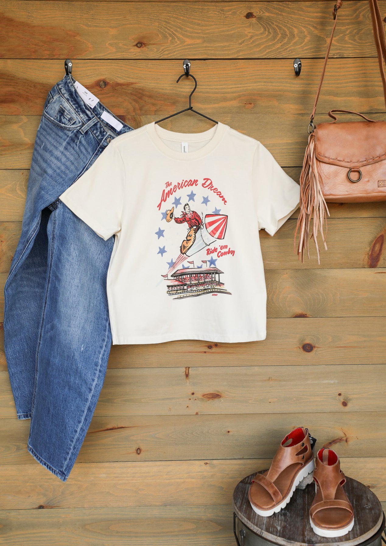 American Dream Tee-Graphic Tee-Crooked Horn Company, Online Women's Fashion Boutique in San Tan Valley, Arizona 85140