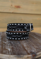 DJ Buck Stitch Suede Belt-Accessories-Crooked Horn Company, Online Women's Fashion Boutique in San Tan Valley, Arizona 85140