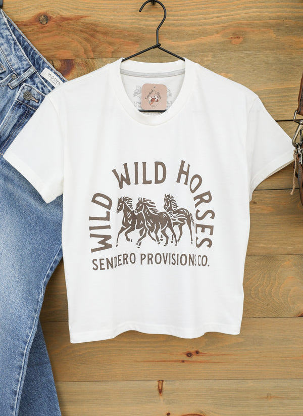 Wild Wild Horses Tee-Crooked Horn Company, Online Women's Fashion Boutique in San Tan Valley, Arizona 85140