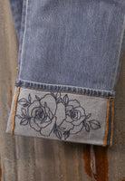 Rowdy Rose Cuff Jeans-Pants-Crooked Horn Company, Online Women's Fashion Boutique in San Tan Valley, Arizona 85140
