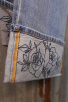 Rowdy Rose Cuff Jeans-Pants-Crooked Horn Company, Online Women's Fashion Boutique in San Tan Valley, Arizona 85140