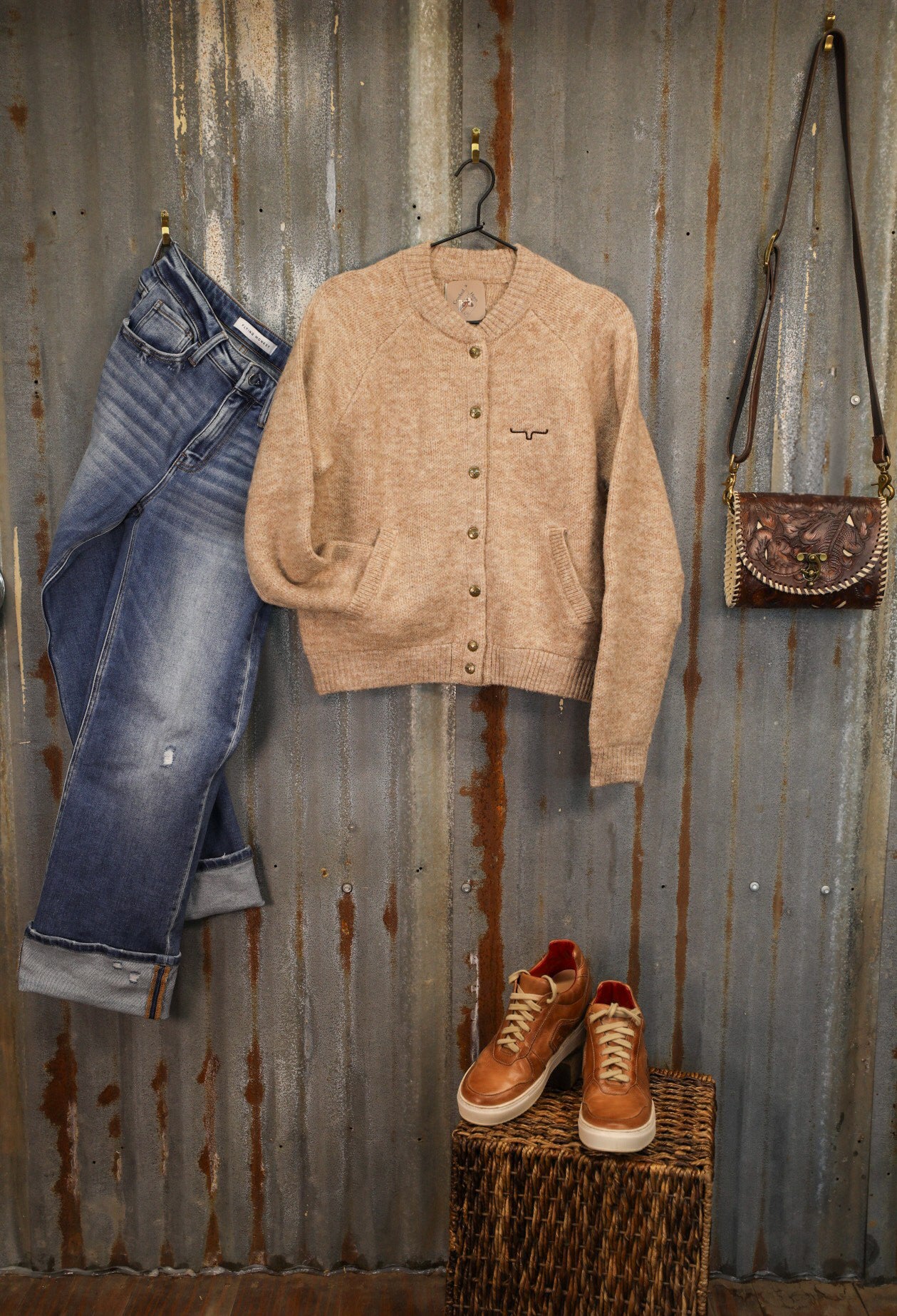 Ennis Sweater Jacket-Jacket-Crooked Horn Company, Online Women's Fashion Boutique in San Tan Valley, Arizona 85140