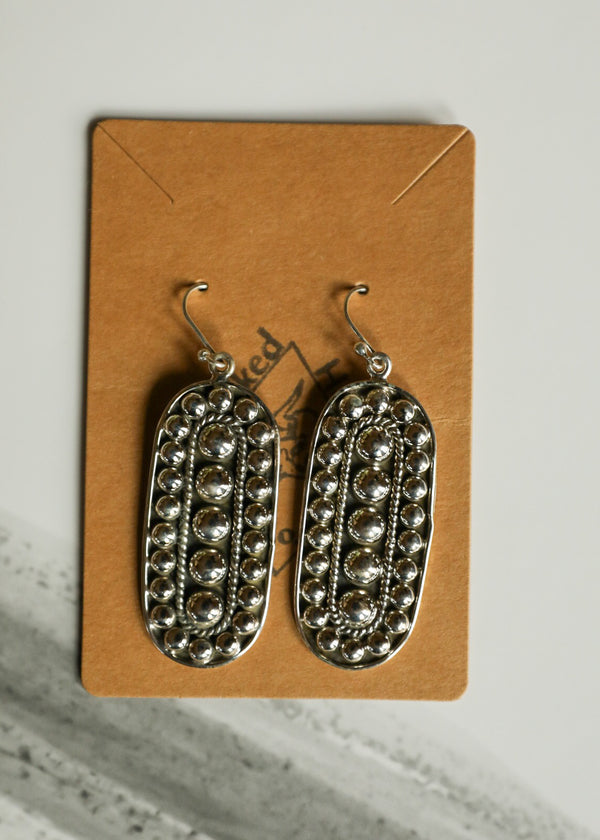 Oval Beaded Earrings-Jewelry-Crooked Horn Company, Online Women's Fashion Boutique in San Tan Valley, Arizona 85140