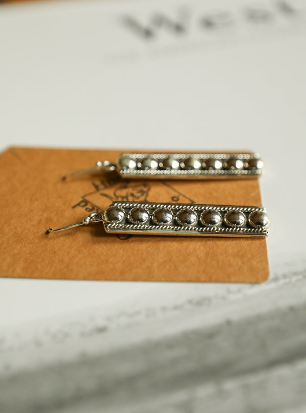 Drop Ball Bar Earrings-Jewelry-Crooked Horn Company, Online Women's Fashion Boutique in San Tan Valley, Arizona 85140