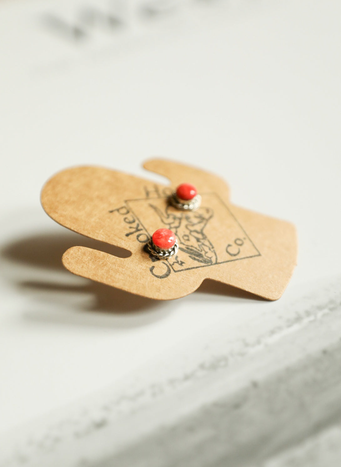 Coral Stud Earrings-Jewelry-Crooked Horn Company, Online Women's Fashion Boutique in San Tan Valley, Arizona 85140