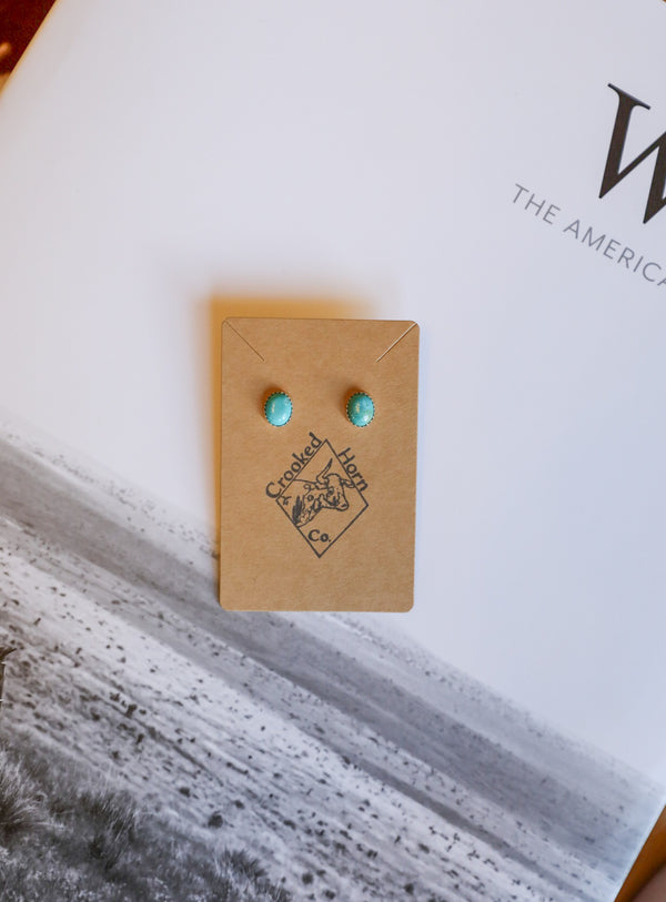 Turquoise Stud Earrings-Jewelry-Crooked Horn Company, Online Women's Fashion Boutique in San Tan Valley, Arizona 85140