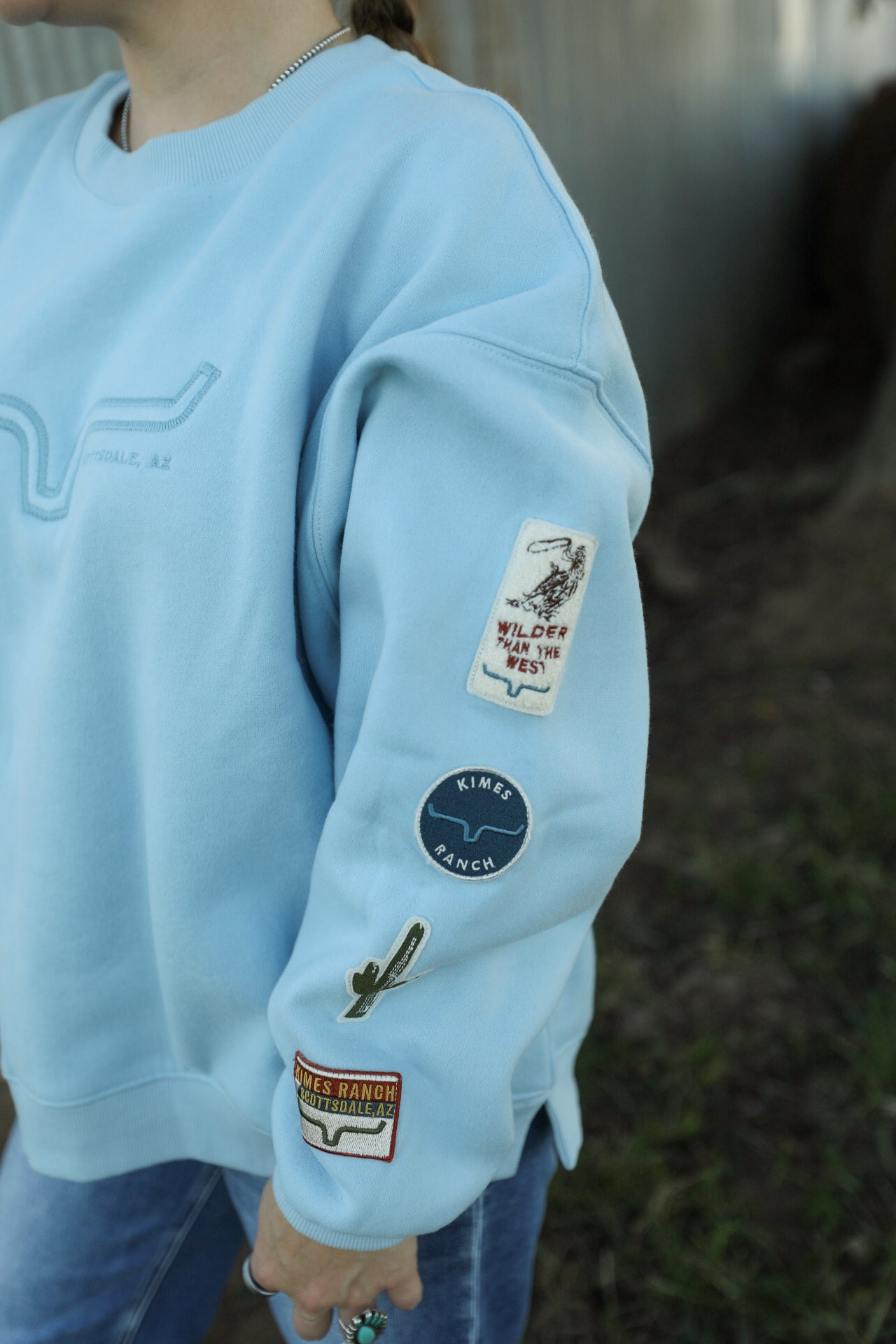 Saguaro Patch Sweatshirt-Shirts-Crooked Horn Company, Online Women's Fashion Boutique in San Tan Valley, Arizona 85140