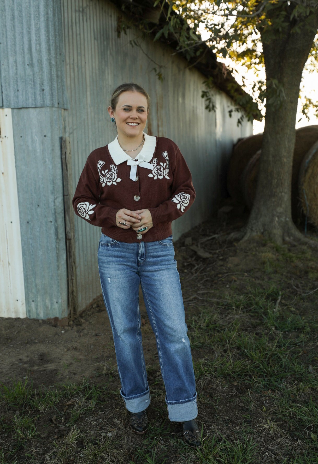 Double Horseshoe Sweater-Jacket-Crooked Horn Company, Online Women's Fashion Boutique in San Tan Valley, Arizona 85140