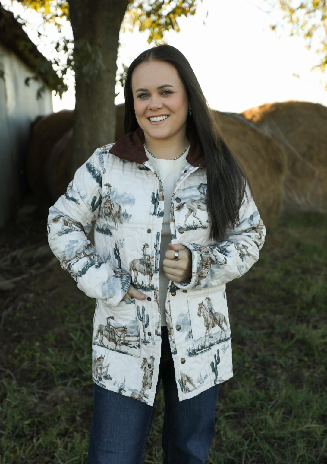 Desert Daughters Barn Jacket-Jacket-Crooked Horn Company, Online Women's Fashion Boutique in San Tan Valley, Arizona 85140