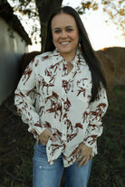 Stunner Stallion Top-Shirts-Crooked Horn Company, Online Women's Fashion Boutique in San Tan Valley, Arizona 85140
