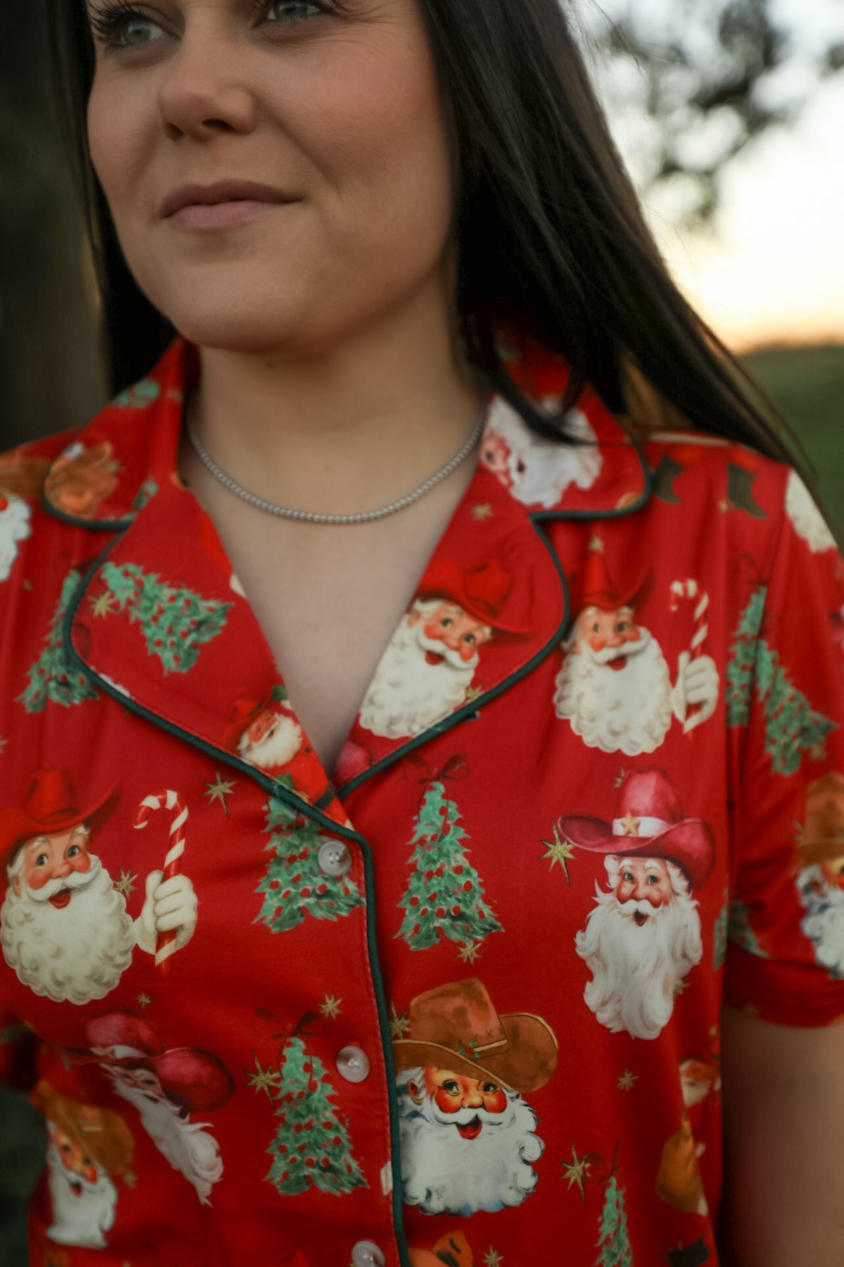 Cowboy Clause Pajama Set-Lounge / Activewear-Crooked Horn Company, Online Women's Fashion Boutique in San Tan Valley, Arizona 85140