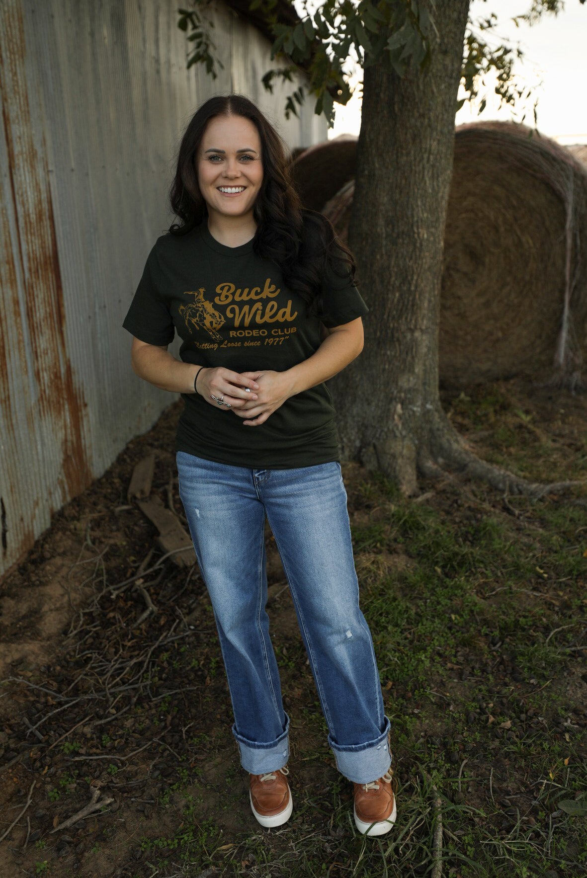 Buck Wild Tee-Graphic Tee-Crooked Horn Company, Online Women's Fashion Boutique in San Tan Valley, Arizona 85140