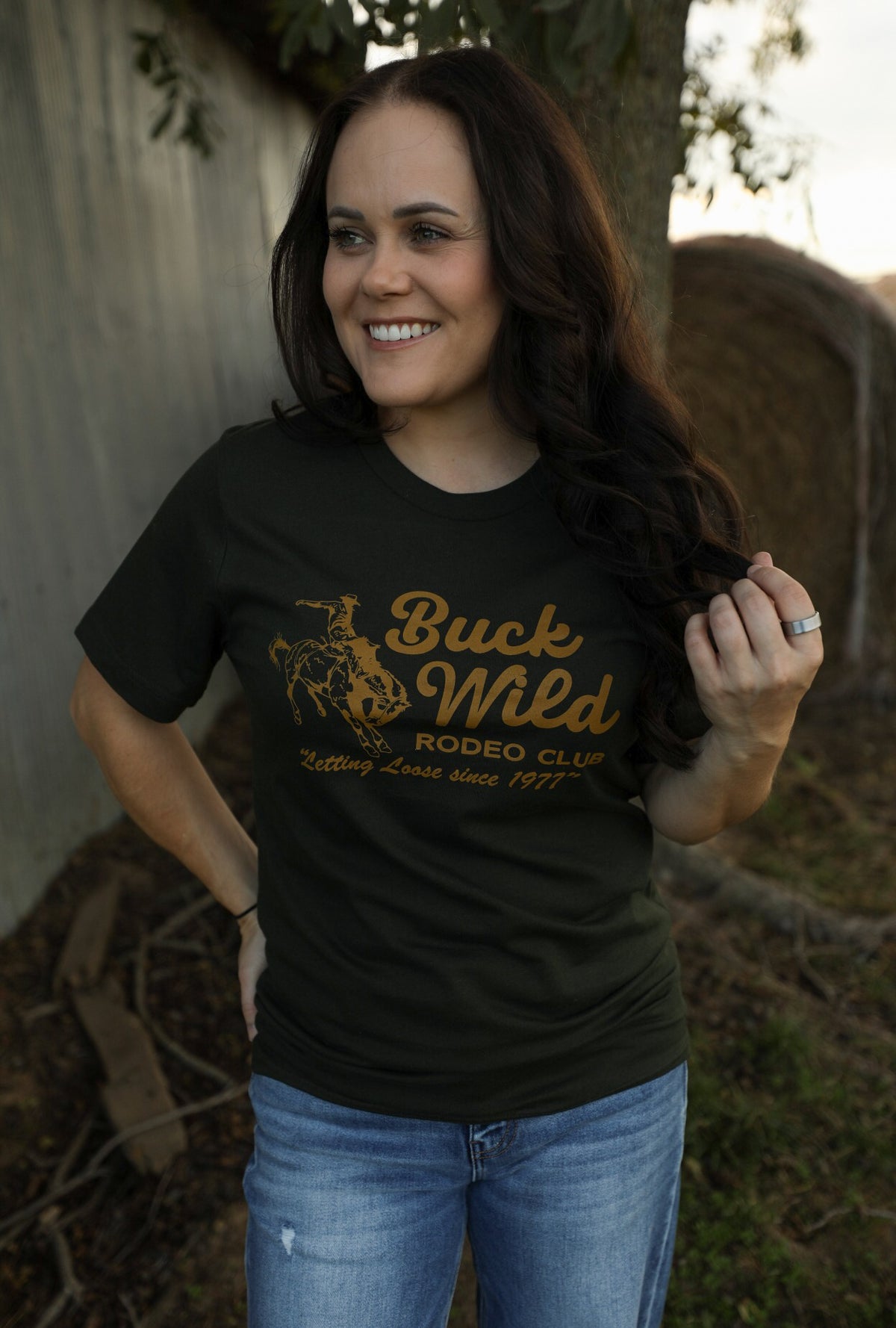 Buck Wild Tee-Graphic Tee-Crooked Horn Company, Online Women's Fashion Boutique in San Tan Valley, Arizona 85140