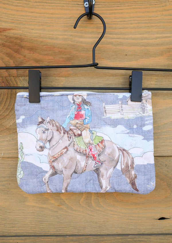 Quilted Makeup Bag-Purses/Bags-Crooked Horn Company, Online Women's Fashion Boutique in San Tan Valley, Arizona 85140