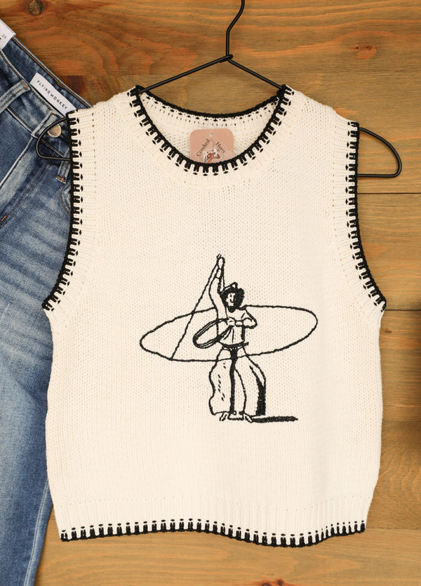 Roping Cowboy Top-Shirts-Crooked Horn Company, Online Women's Fashion Boutique in San Tan Valley, Arizona 85140