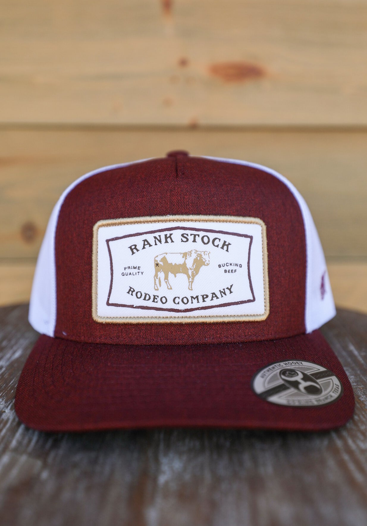 Rank Stock Hat Maroon-Accessories-Crooked Horn Company, Online Women's Fashion Boutique in San Tan Valley, Arizona 85140