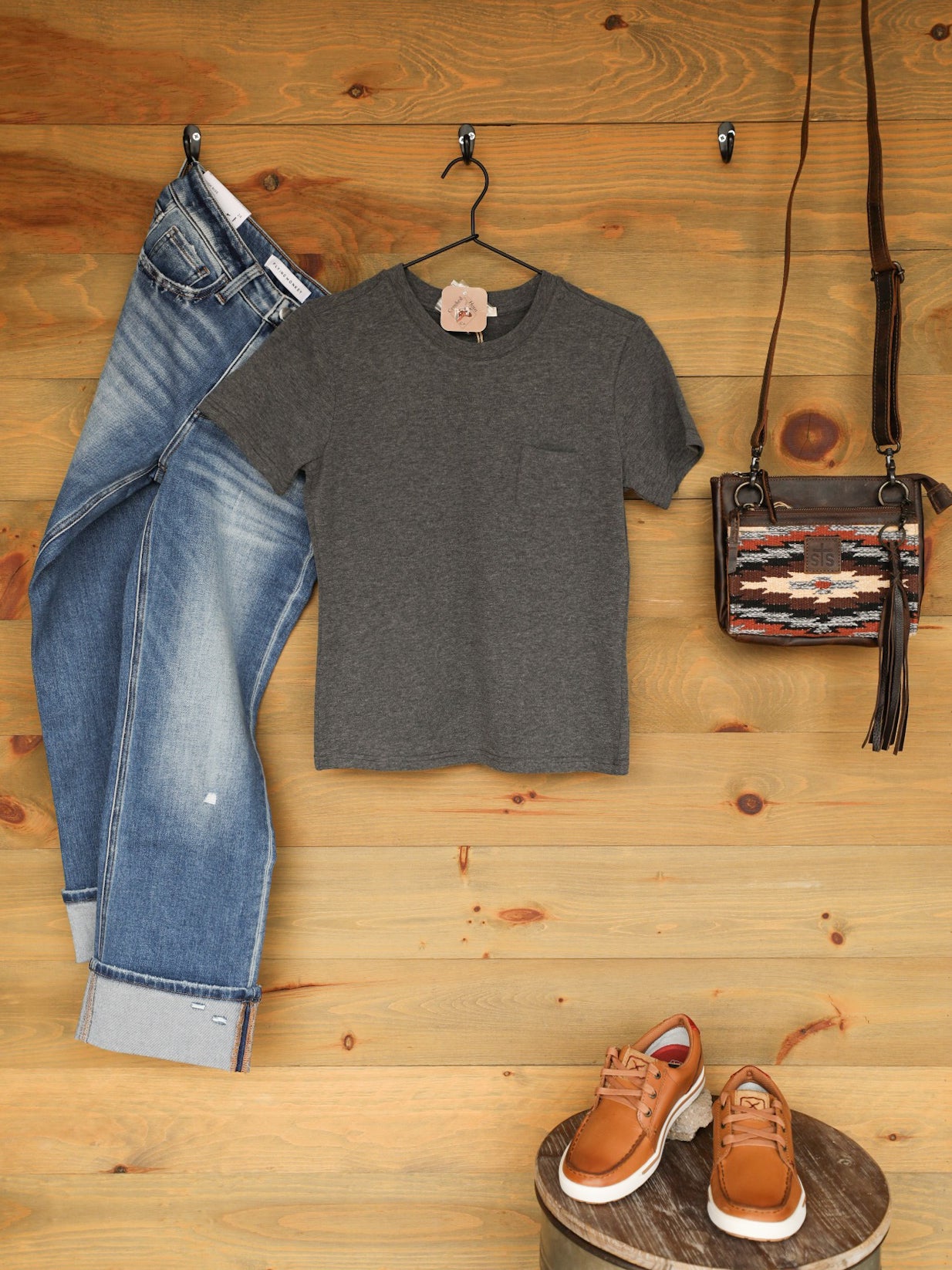 Clark Top-Shirts-Crooked Horn Company, Online Women's Fashion Boutique in San Tan Valley, Arizona 85140