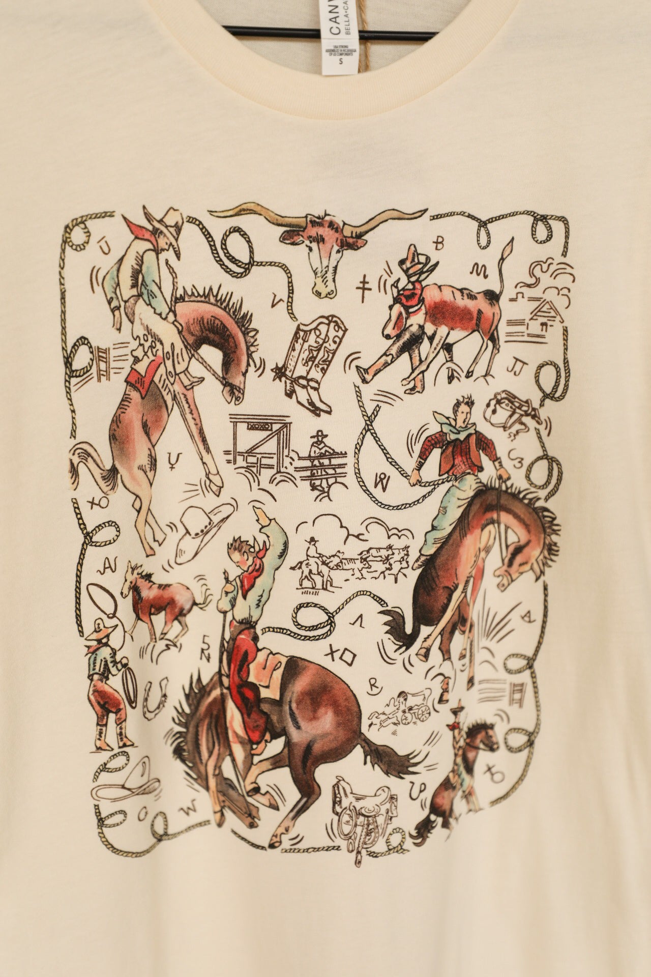 Ride 'em Cowboy Tee-Graphic Tee-Crooked Horn Company, Online Women's Fashion Boutique in San Tan Valley, Arizona 85140