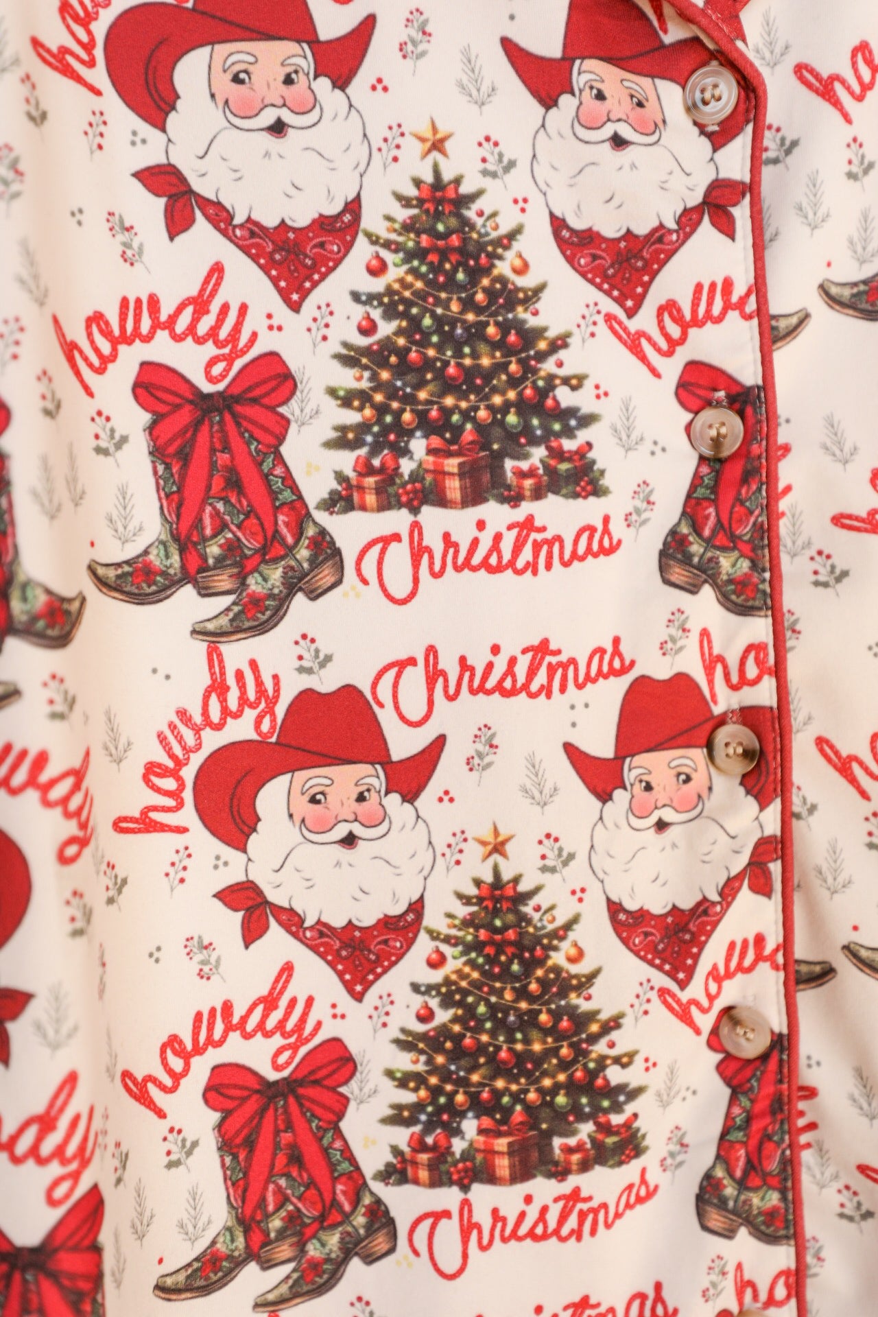 Bandana Santa Pajama Set-Lounge / Activewear-Crooked Horn Company, Online Women's Fashion Boutique in San Tan Valley, Arizona 85140