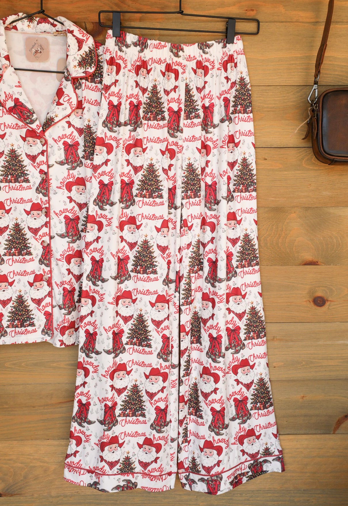 Bandana Santa Pajama Set-Lounge / Activewear-Crooked Horn Company, Online Women's Fashion Boutique in San Tan Valley, Arizona 85140