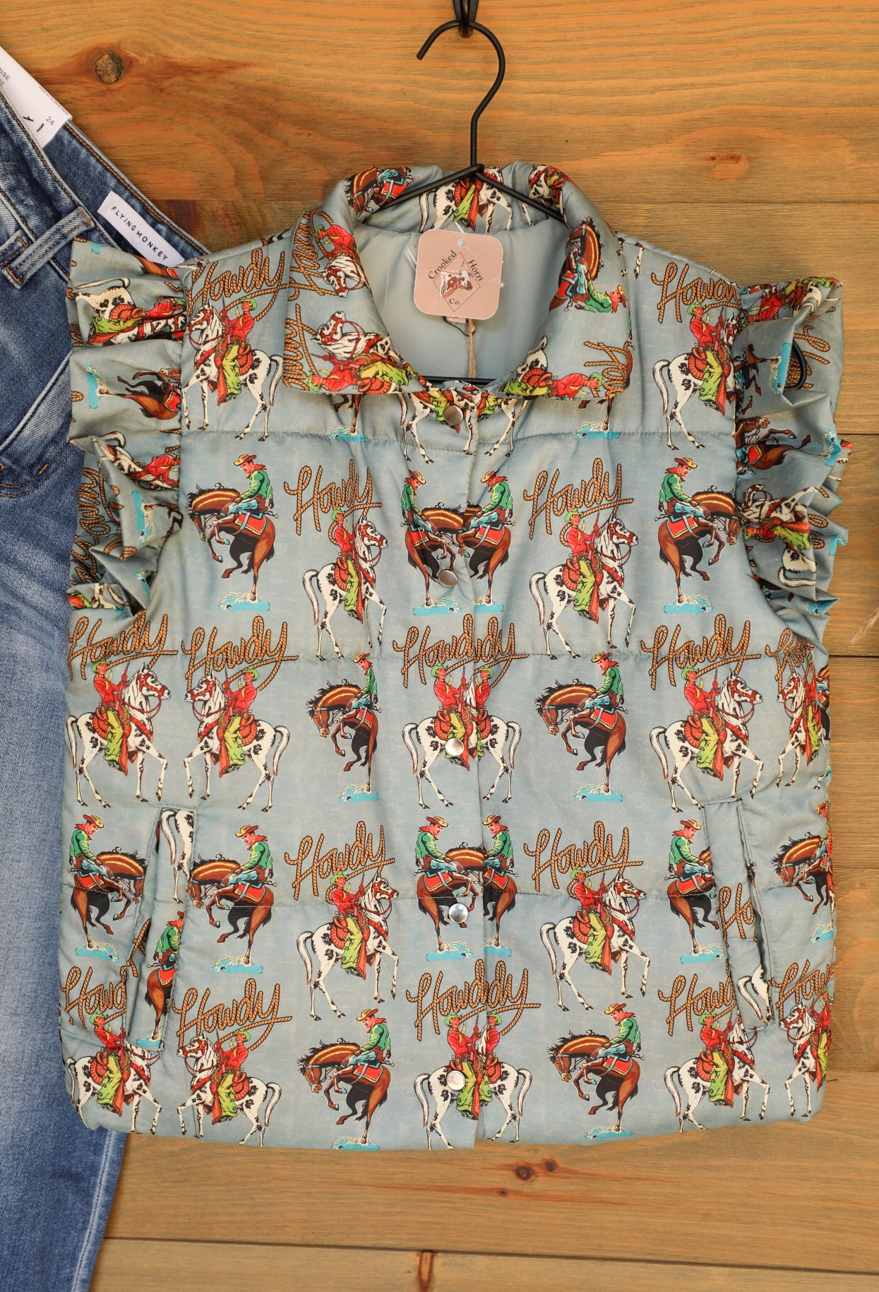 Yee Haw Vest-Jacket-Crooked Horn Company, Online Women's Fashion Boutique in San Tan Valley, Arizona 85140