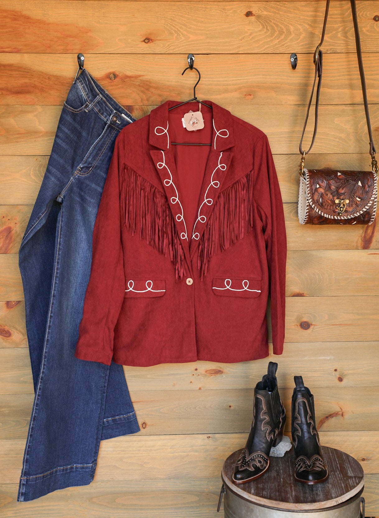 Roping Cowboy Blazer-Jacket-Crooked Horn Company, Online Women's Fashion Boutique in San Tan Valley, Arizona 85140