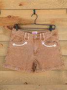 Arrow Denim Shorts-Shorts-Crooked Horn Company, Online Women's Fashion Boutique in San Tan Valley, Arizona 85140