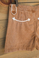 Arrow Denim Shorts-Shorts-Crooked Horn Company, Online Women's Fashion Boutique in San Tan Valley, Arizona 85140