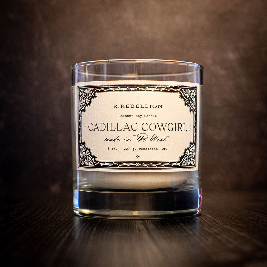 Cadillac Cowgirl Candle-Home Goods-Crooked Horn Company, Online Women's Fashion Boutique in San Tan Valley, Arizona 85140