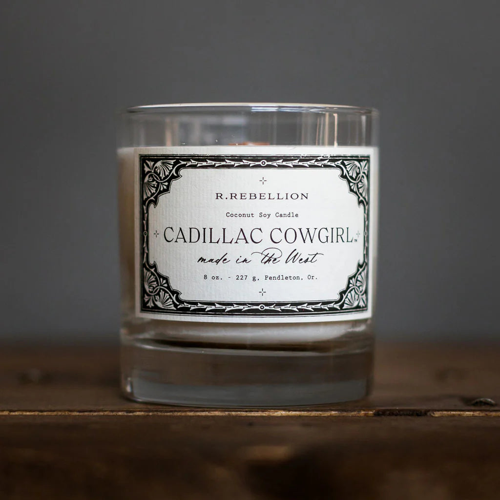 Cadillac Cowgirl Candle-Home Goods-Crooked Horn Company, Online Women's Fashion Boutique in San Tan Valley, Arizona 85140