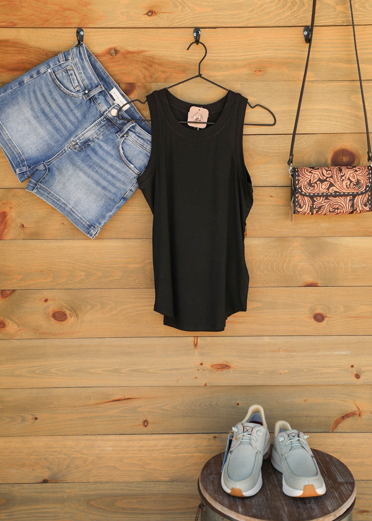 Cleo Tank Top-Shirts-Crooked Horn Company, Online Women's Fashion Boutique in San Tan Valley, Arizona 85140