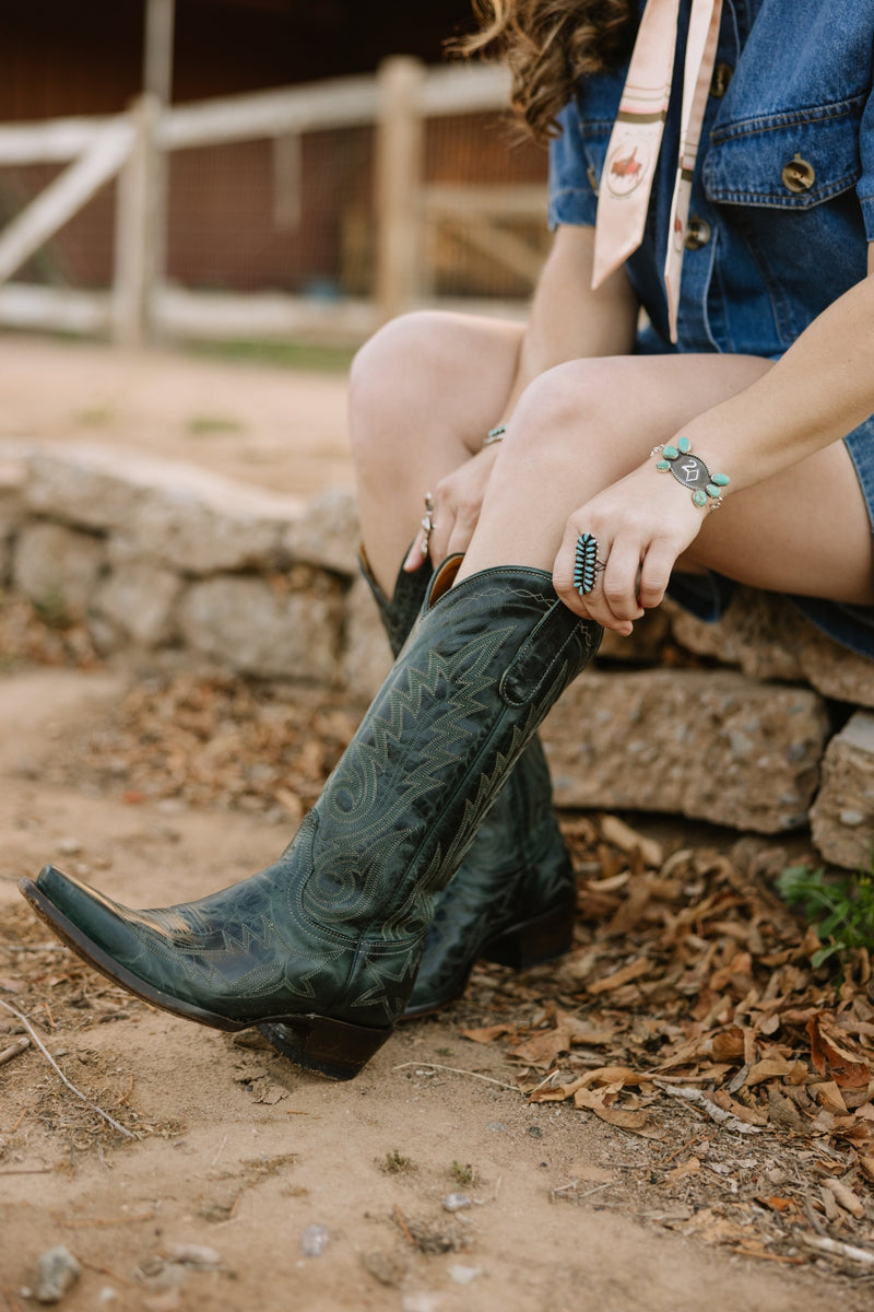 Exclusive Nevada Old Gringo Jade Green Leather Boot | Crooked Horn Co ...