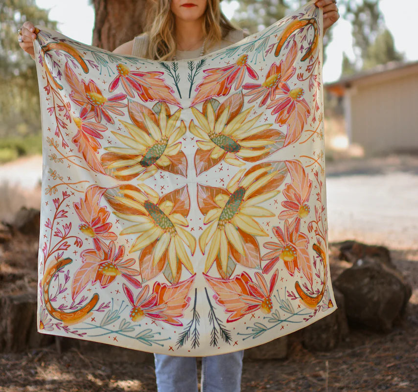 Wildflowers Large Wild Rag-Accessories-Crooked Horn Company, Online Women's Fashion Boutique in San Tan Valley, Arizona 85140