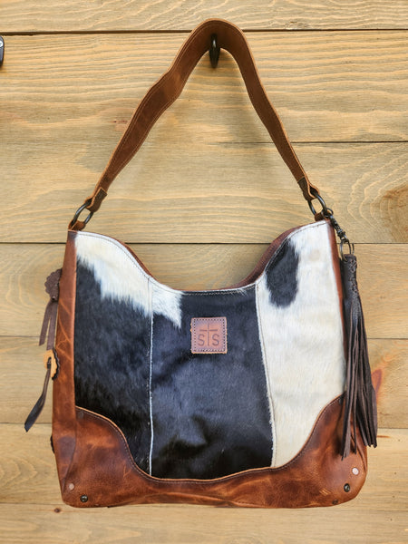 Guadalupe Cowhide Leather Hobo Bag | Crooked Horn Company