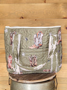 Quilted Zipper Tote-Purses/Bags-Crooked Horn Company, Online Women's Fashion Boutique in San Tan Valley, Arizona 85140