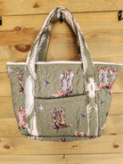 Quilted Zipper Tote-Purses/Bags-Crooked Horn Company, Online Women's Fashion Boutique in San Tan Valley, Arizona 85140