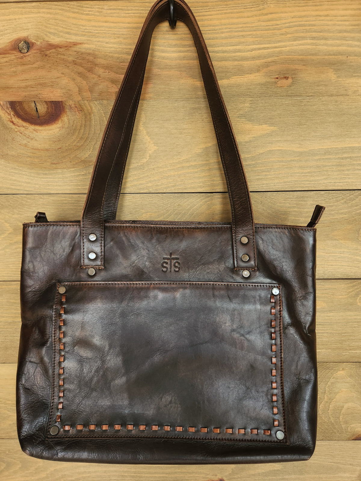 Bandera Chocolate Tote-Purses/Bags-Crooked Horn Company, Online Women's Fashion Boutique in San Tan Valley, Arizona 85140