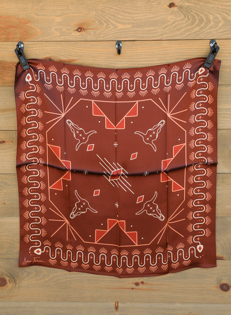 Lost Desert Allie Falcon Southwest Silk Wild Rag | Crooked Horn Co ...