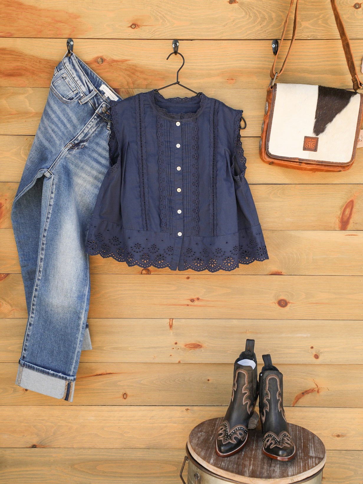 Mills Top-Shirts-Crooked Horn Company, Online Women's Fashion Boutique in San Tan Valley, Arizona 85140