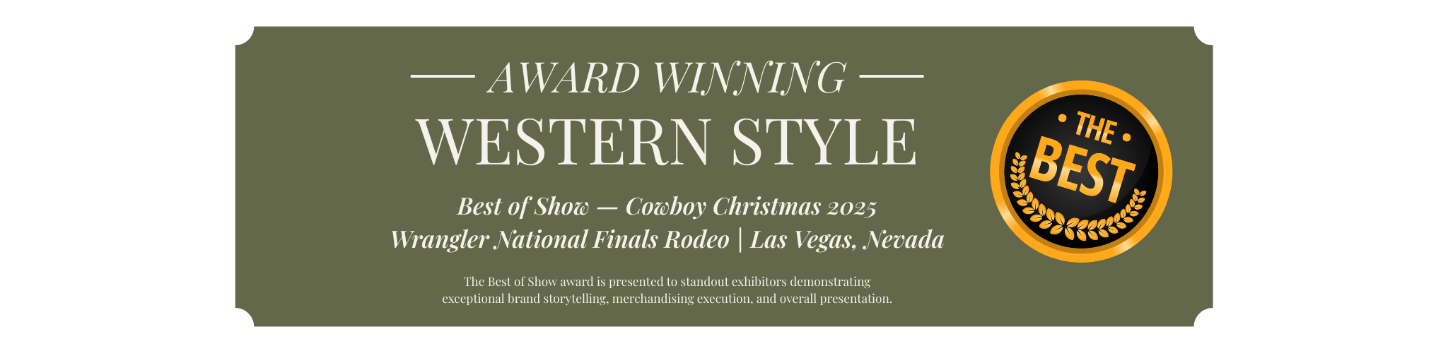 Crooked Horn Co wins Best of Show at Cowboy Christmas 2025