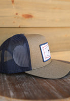 Rank Stock Tan Navy Hat-Accessories-Crooked Horn Company, Online Women's Fashion Boutique in San Tan Valley, Arizona 85140